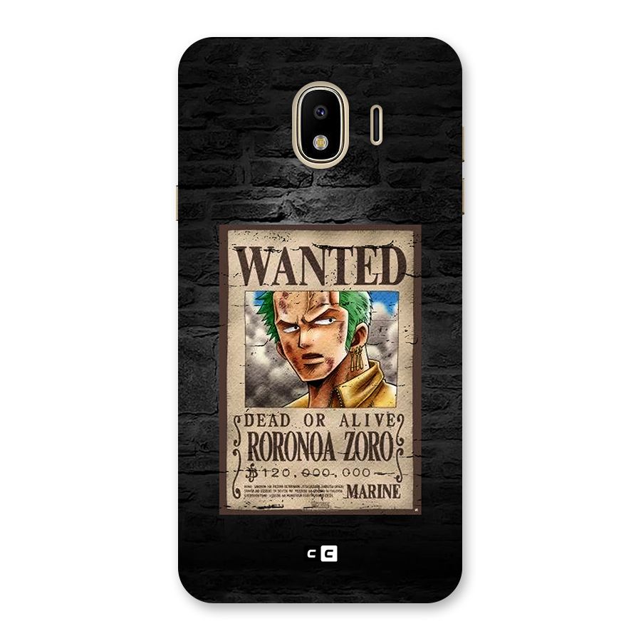 Zoro Wanted Back Case for Galaxy J4