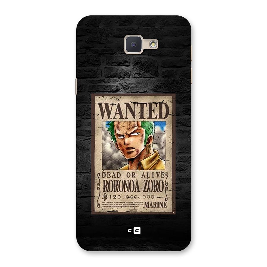 Zoro Wanted Back Case for Galaxy J5 Prime