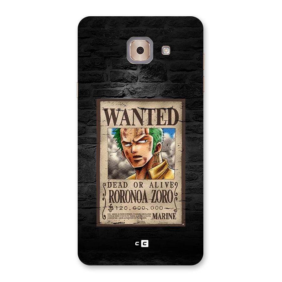 Zoro Wanted Back Case for Galaxy J7 Max
