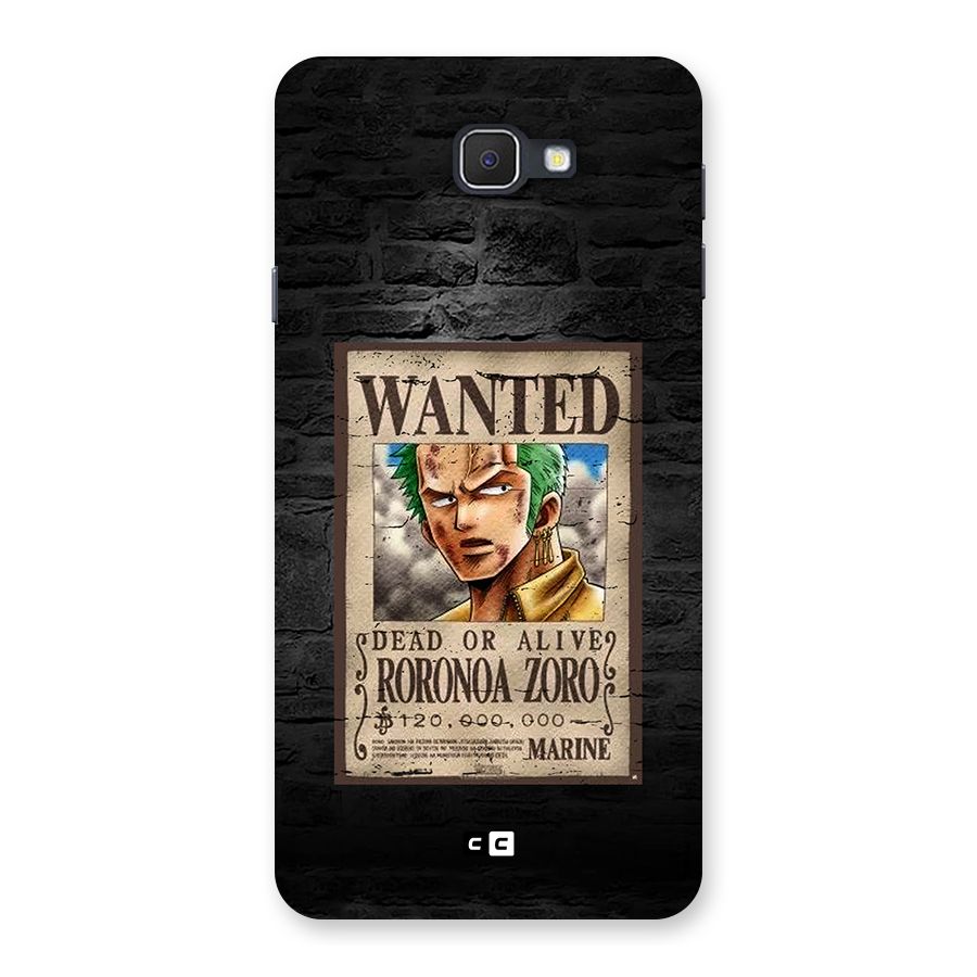 Zoro Wanted Back Case for Galaxy J7 Prime