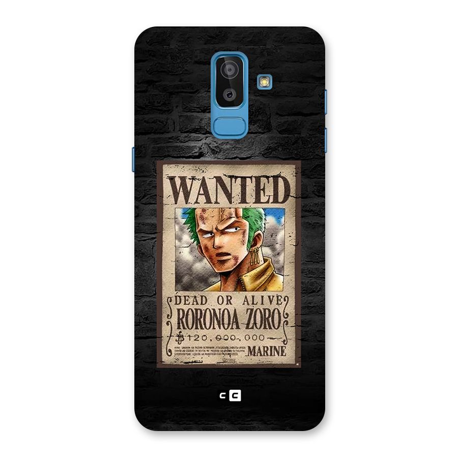 Zoro Wanted Back Case for Galaxy J8
