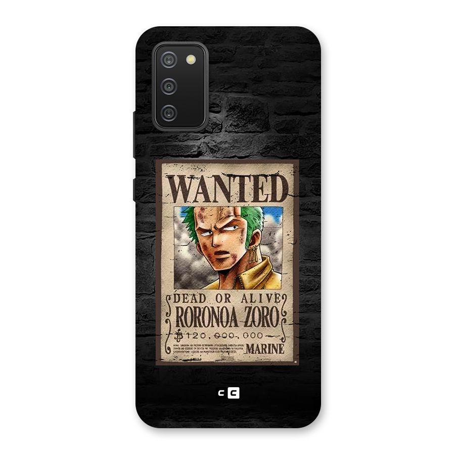 Zoro Wanted Back Case for Galaxy M02s