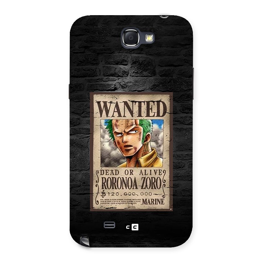 Zoro Wanted Back Case for Galaxy Note 2