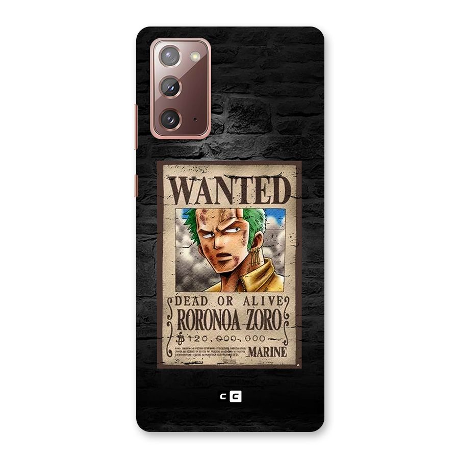 Zoro Wanted Back Case for Galaxy Note 20
