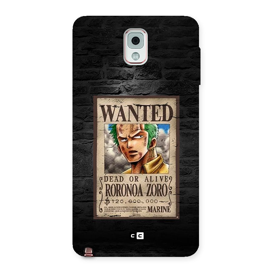 Zoro Wanted Back Case for Galaxy Note 3