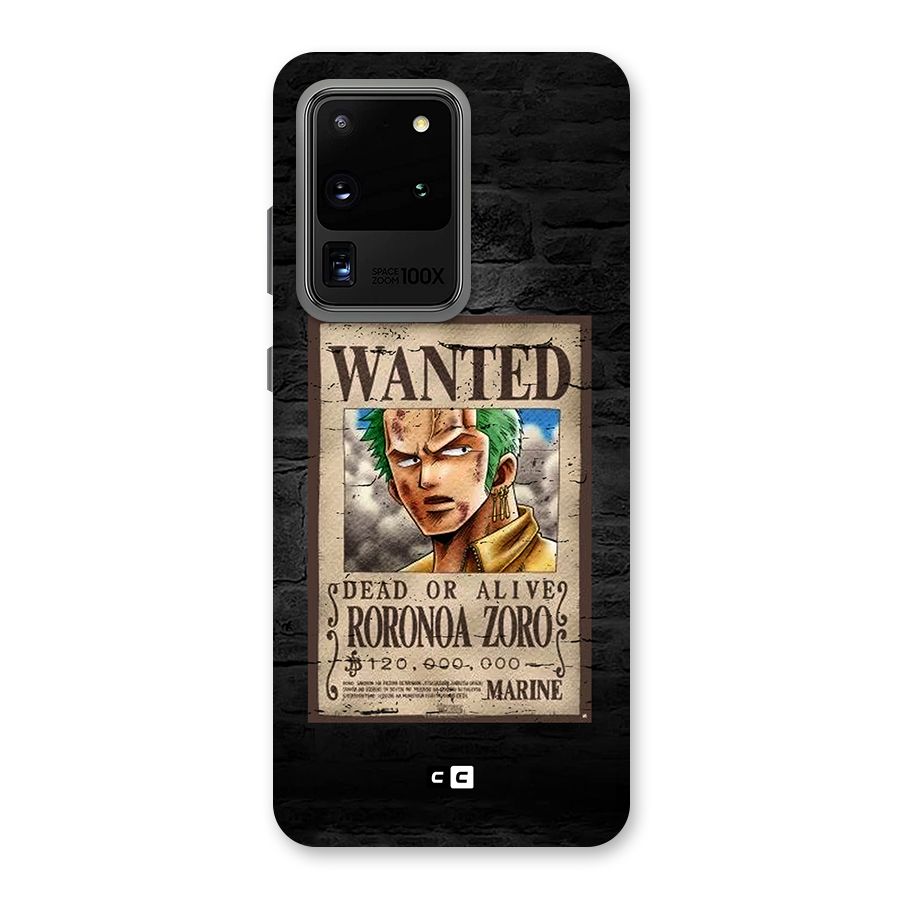 Zoro Wanted Back Case for Galaxy S20 Ultra