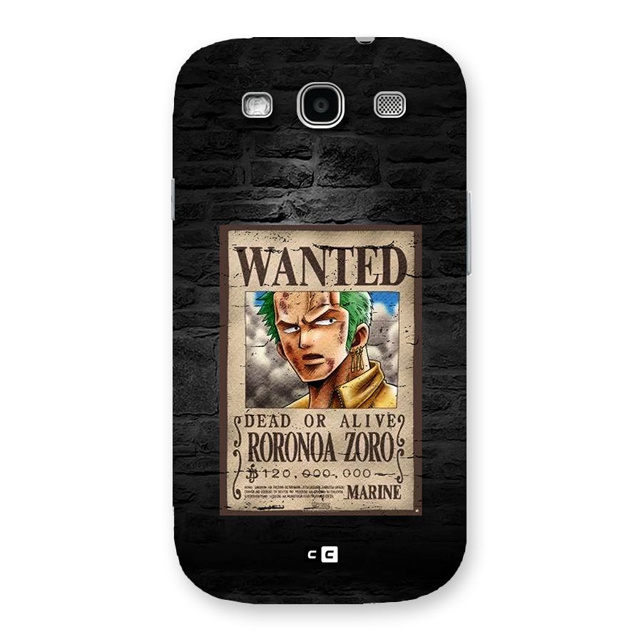 Zoro Wanted Back Case for Galaxy S3