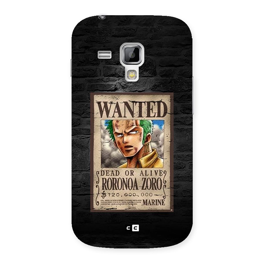 Zoro Wanted Back Case for Galaxy S Duos