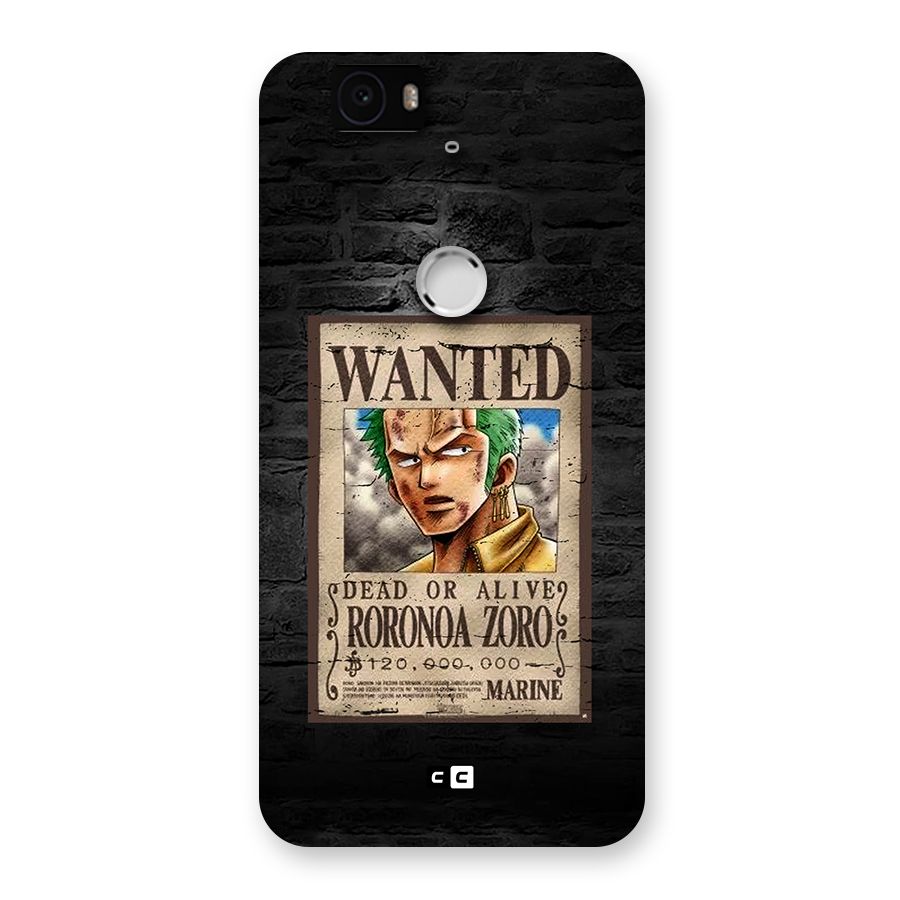 Zoro Wanted Back Case for Google Nexus 6P