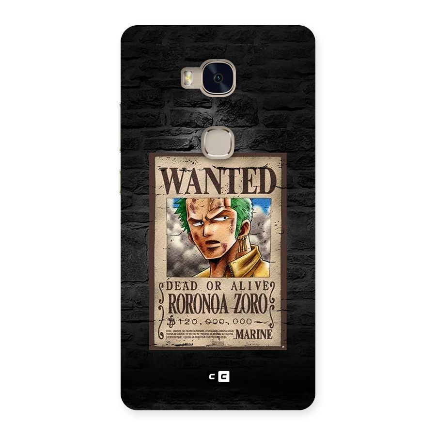 Zoro Wanted Back Case for Honor 5X