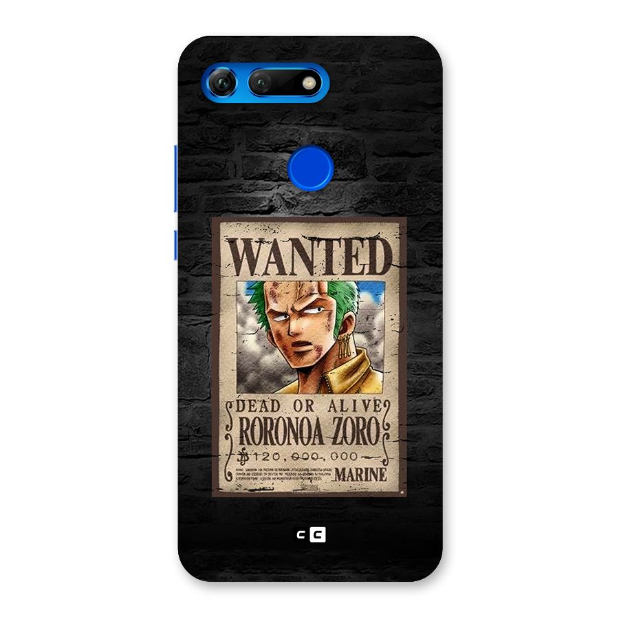 Zoro Wanted Back Case for Honor View 20