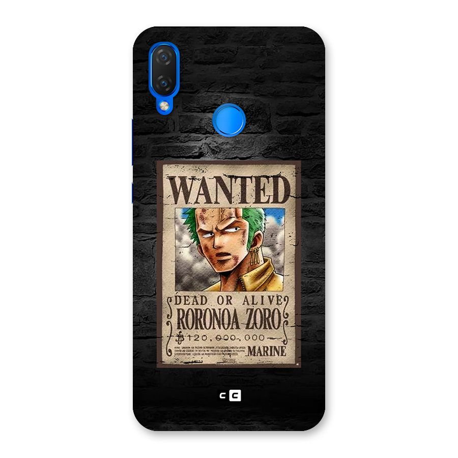 Zoro Wanted Back Case for Huawei P Smart+
