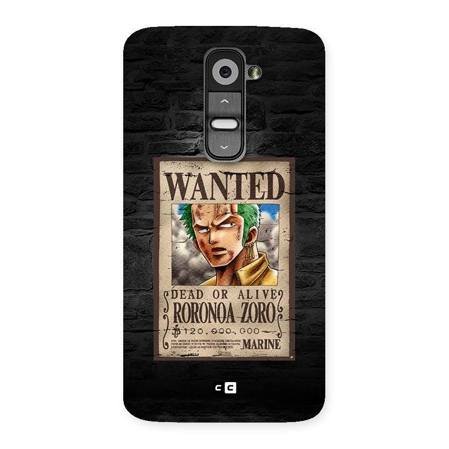 Zoro Wanted Back Case for LG G2