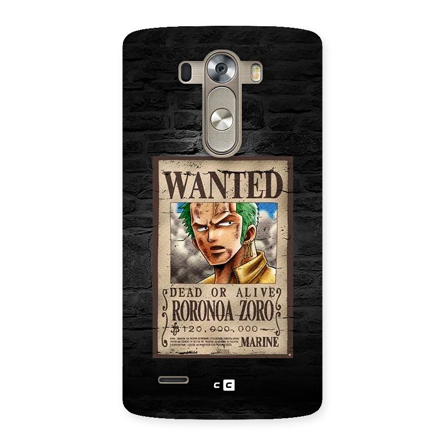 Zoro Wanted Back Case for LG G3