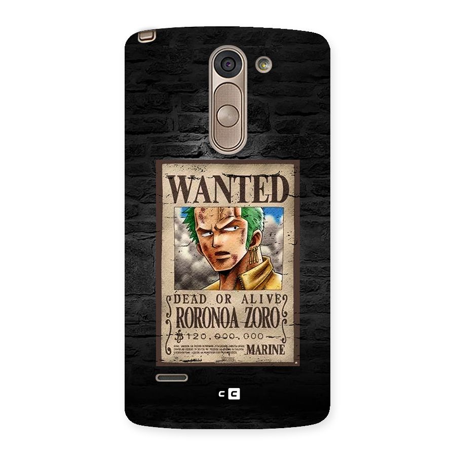 Zoro Wanted Back Case for LG G3 Stylus