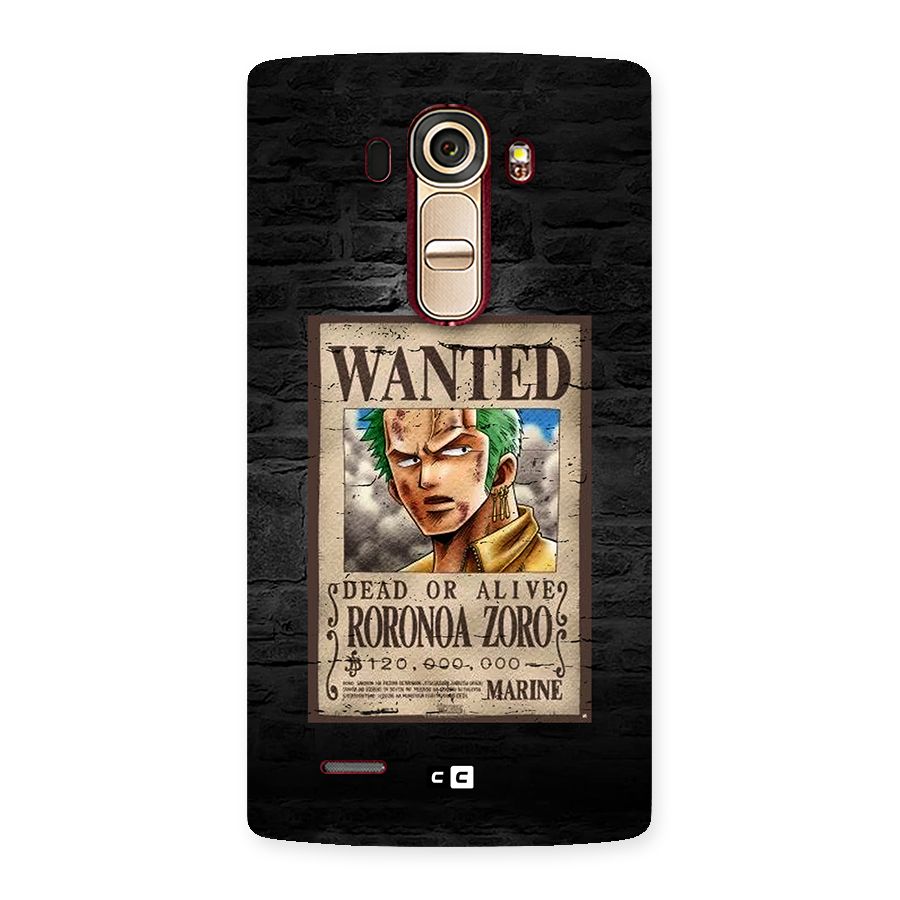 Zoro Wanted Back Case for LG G4