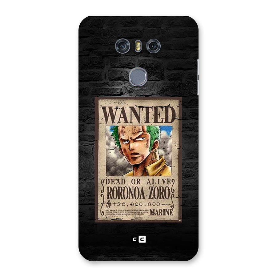 Zoro Wanted Back Case for LG G6