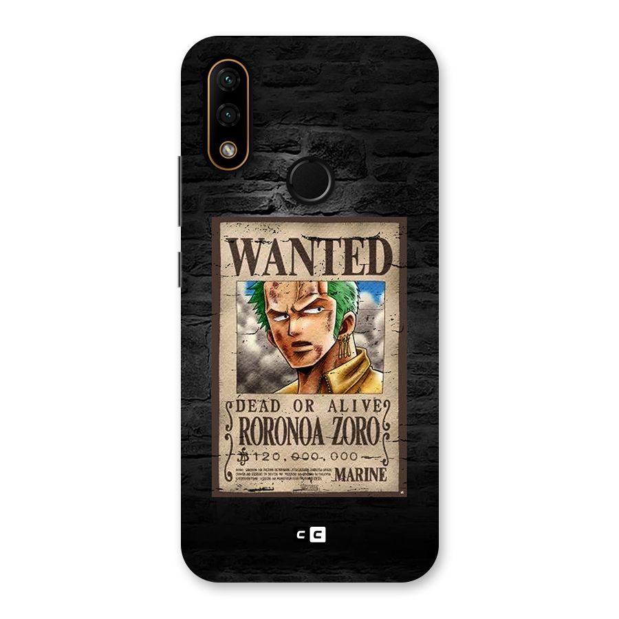 Zoro Wanted Back Case for Lenovo A6 Note