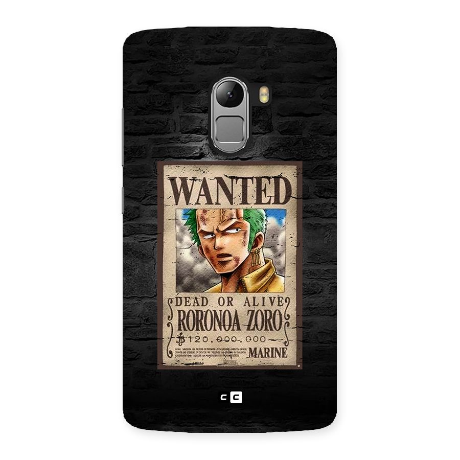 Zoro Wanted Back Case for Lenovo K4 Note