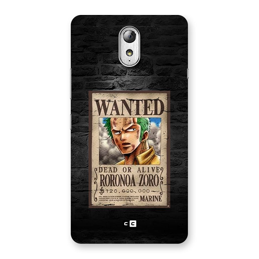 Zoro Wanted Back Case for Lenovo Vibe P1M
