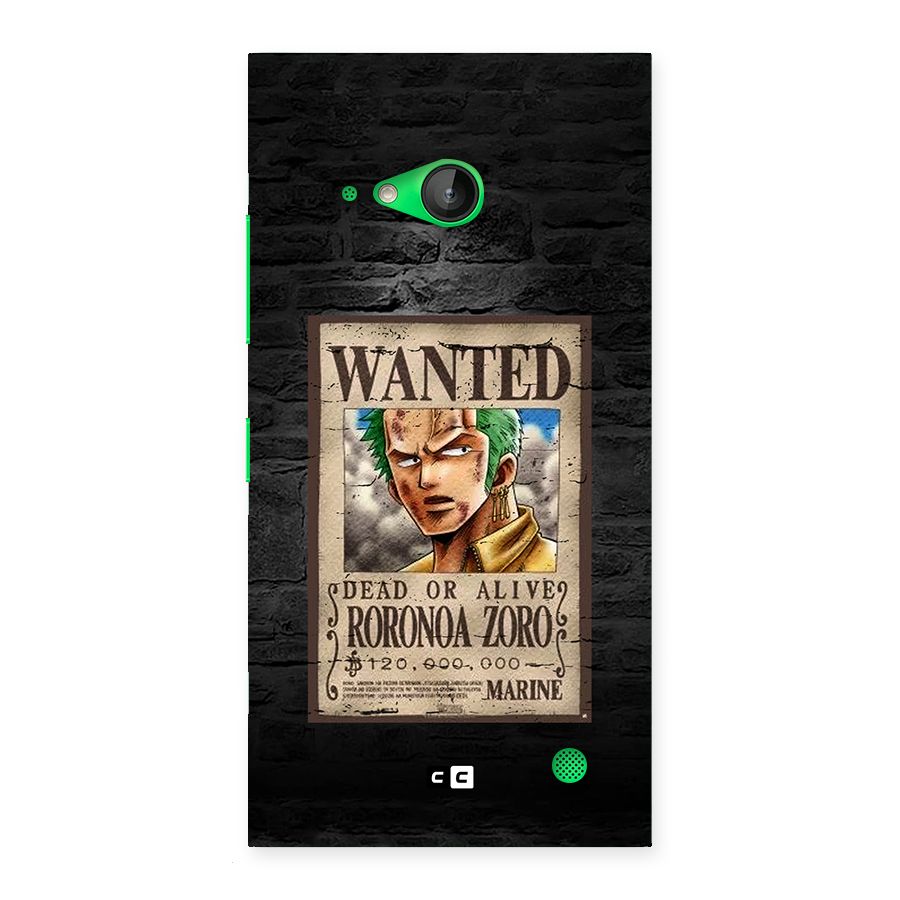Zoro Wanted Back Case for Lumia 730