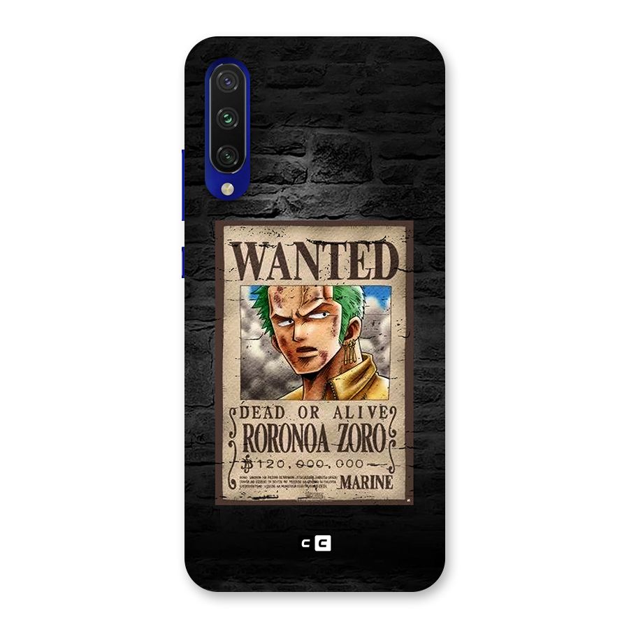 Zoro Wanted Back Case for Mi A3