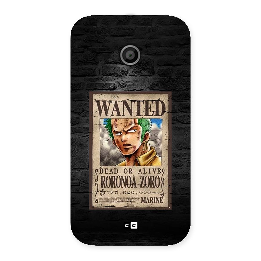Zoro Wanted Back Case for Moto E