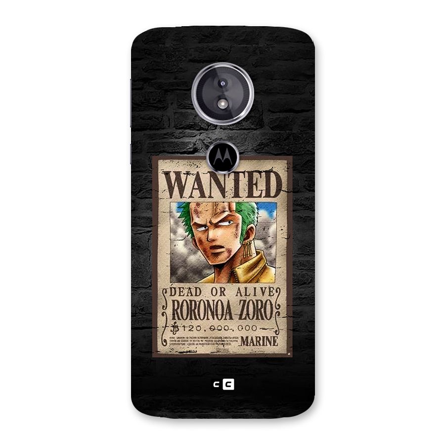 Zoro Wanted Back Case for Moto E5