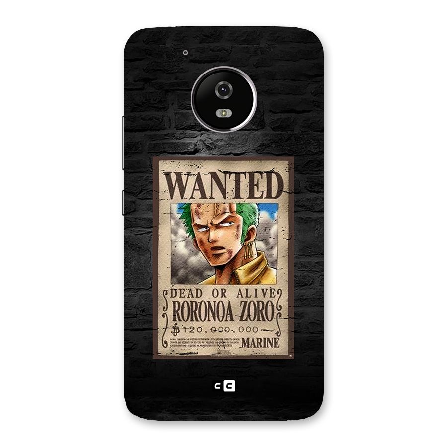 Zoro Wanted Back Case for Moto G5