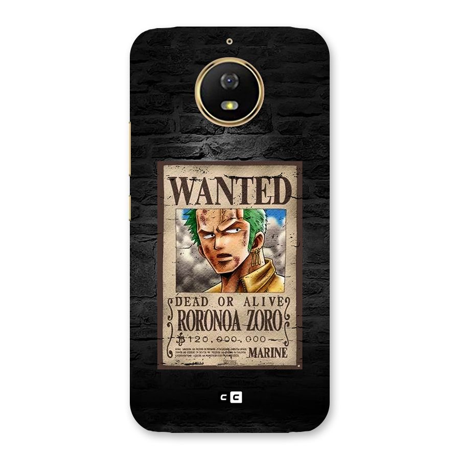 Zoro Wanted Back Case for Moto G5s
