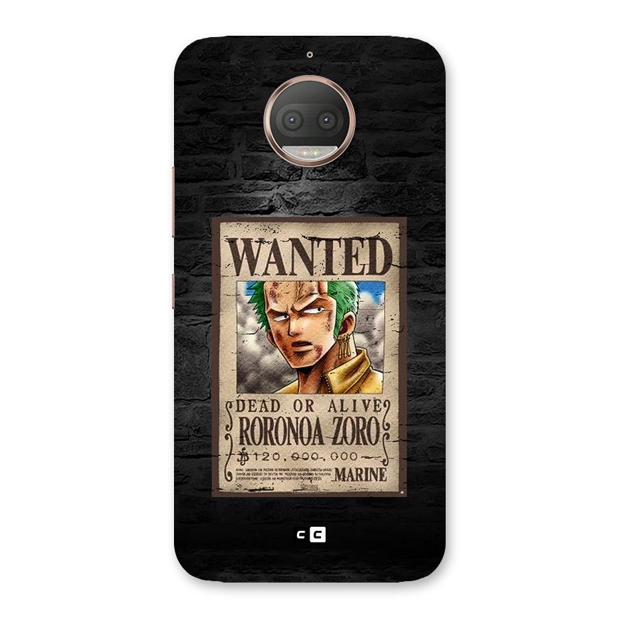Zoro Wanted Back Case for Moto G5s Plus