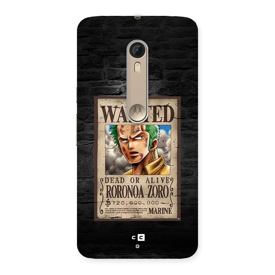 Zoro Wanted Back Case for Moto X Style