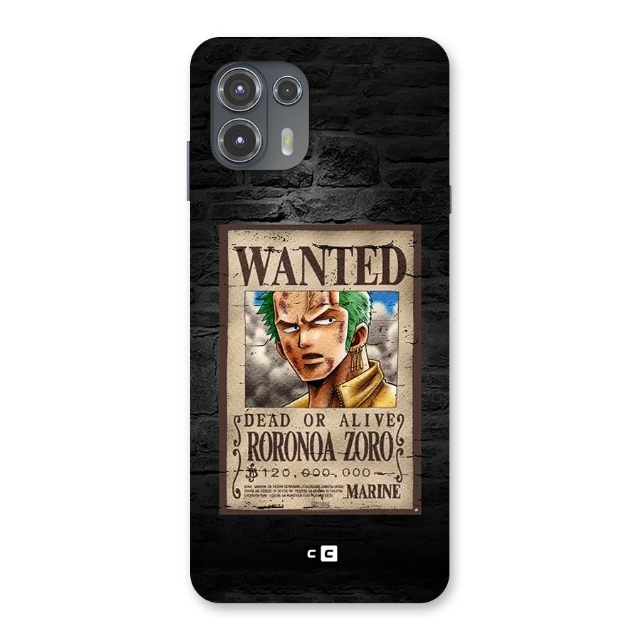 Zoro Wanted Back Case for Motorola Edge 20 Fusion