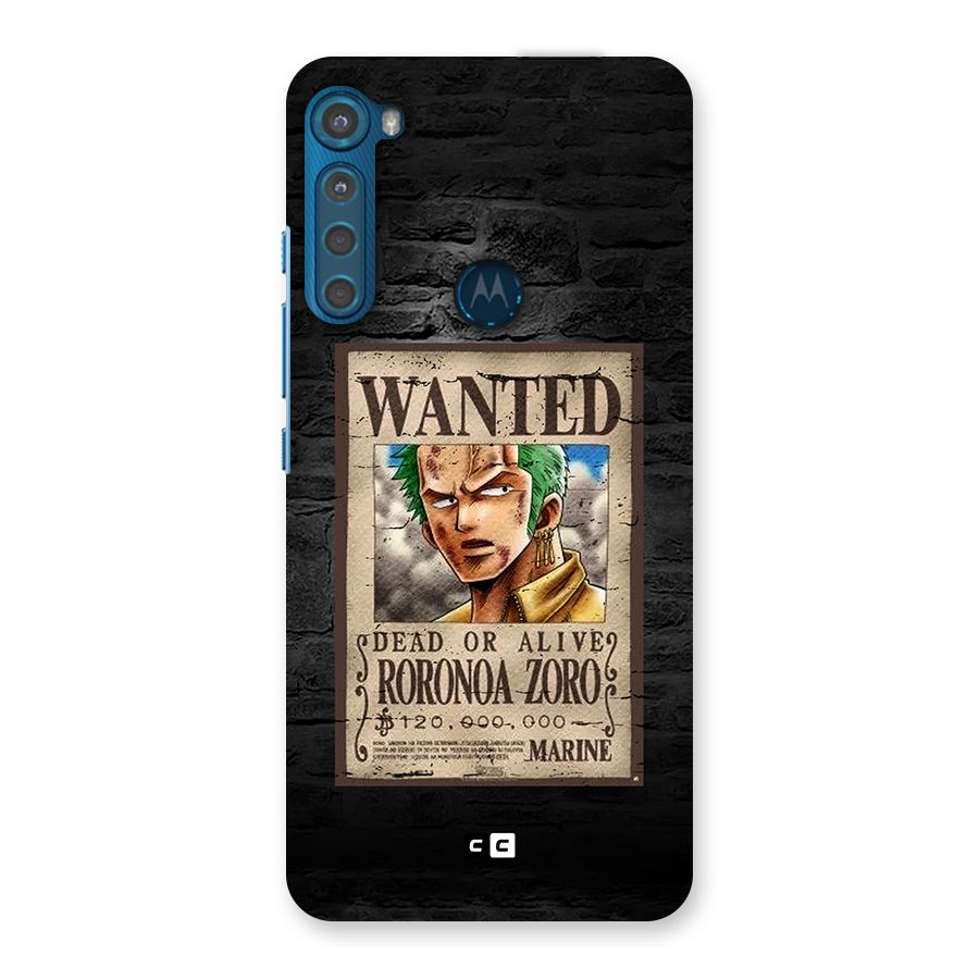 Zoro Wanted Back Case for Motorola One Fusion Plus