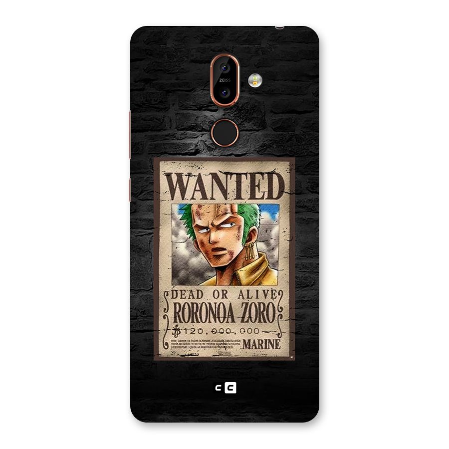 Zoro Wanted Back Case for Nokia 7 Plus