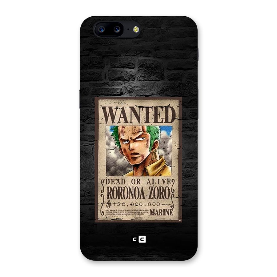 Zoro Wanted Back Case for OnePlus 5