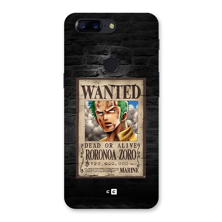 Zoro Wanted Back Case for OnePlus 5T