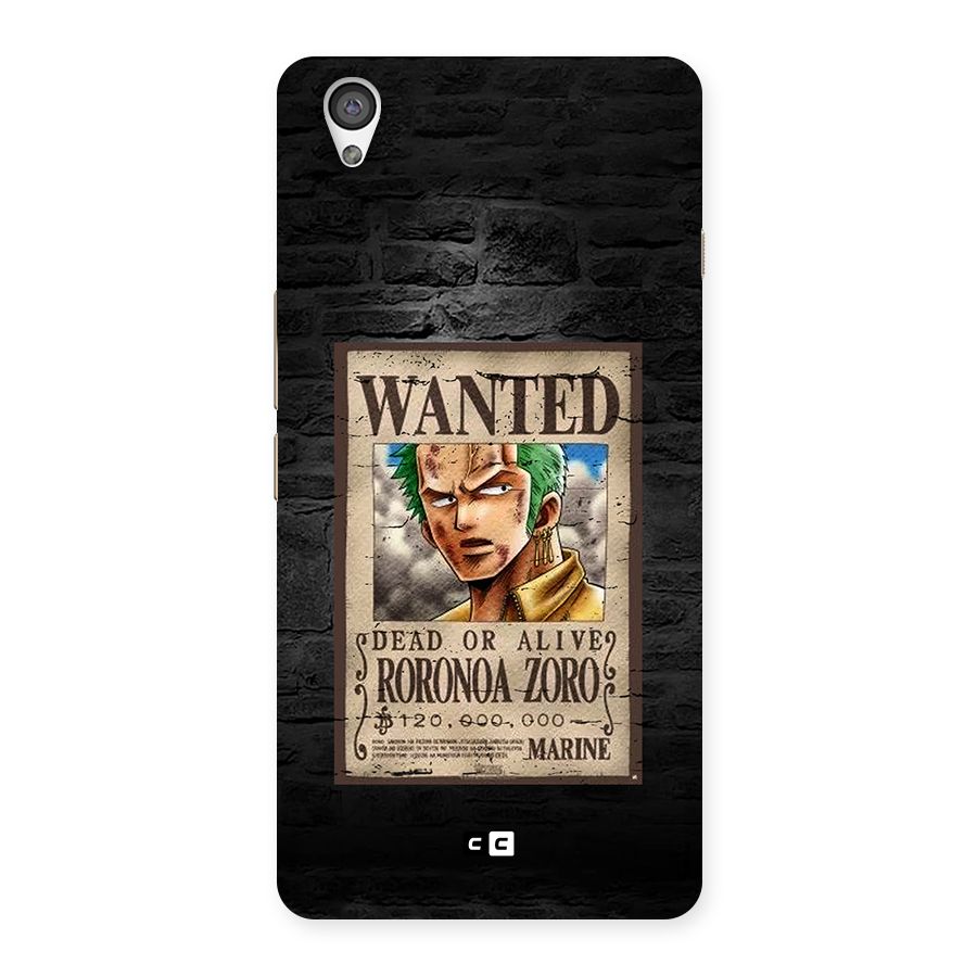 Zoro Wanted Back Case for OnePlus X