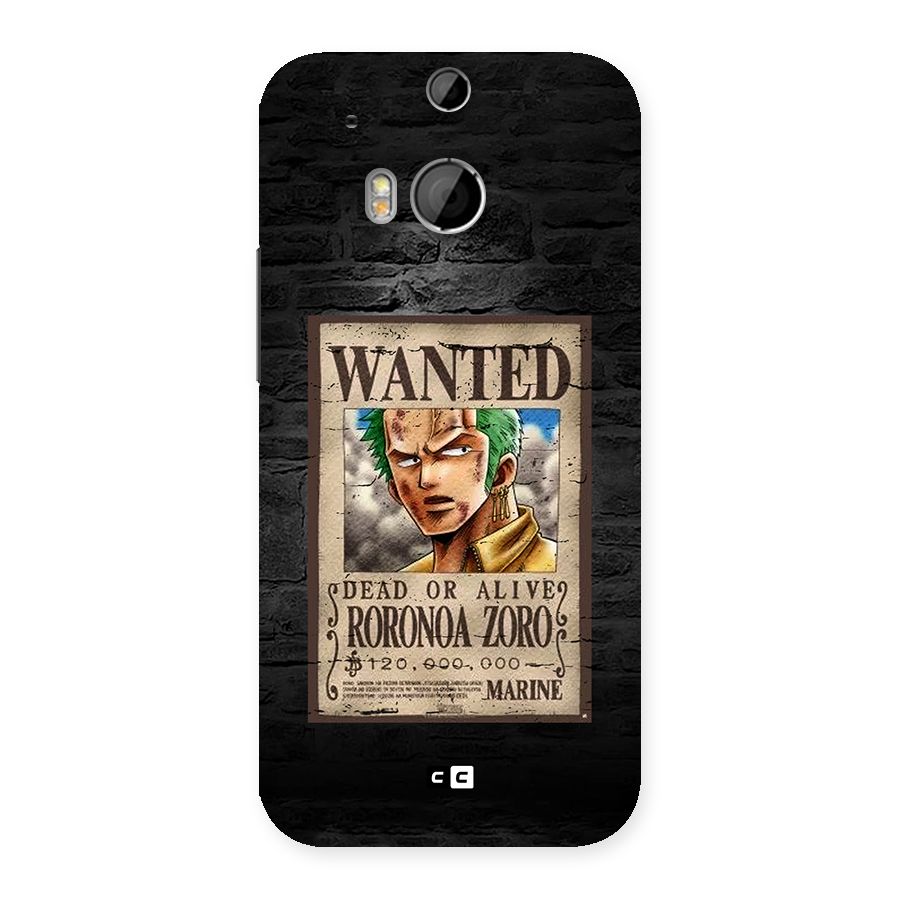 Zoro Wanted Back Case for One M8