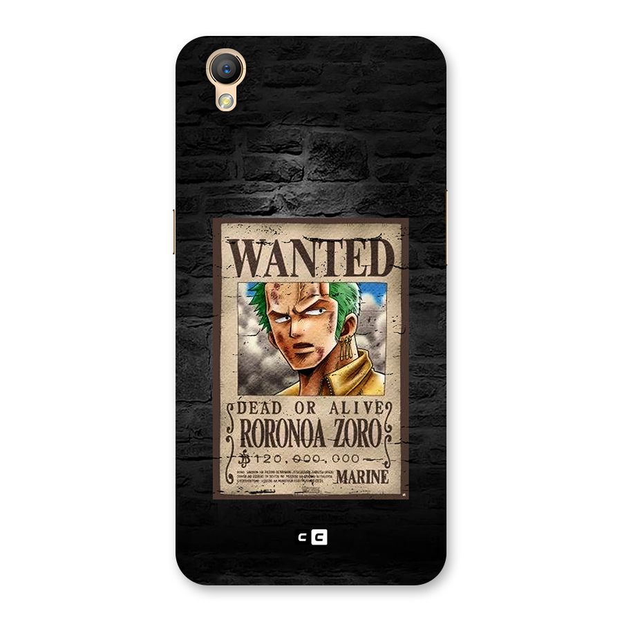Zoro Wanted Back Case for Oppo A37