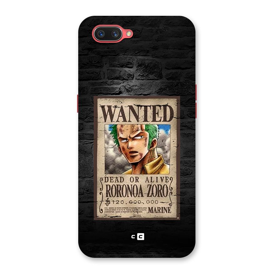 Zoro Wanted Back Case for Oppo A3s