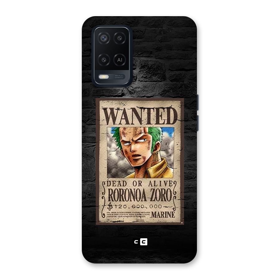Zoro Wanted Back Case for Oppo A54