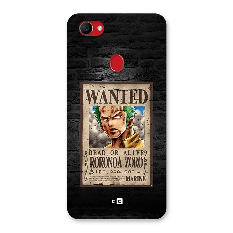 Zoro Wanted Back Case for Oppo F7