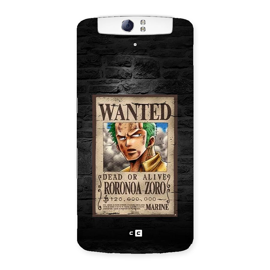 Zoro Wanted Back Case for Oppo N1