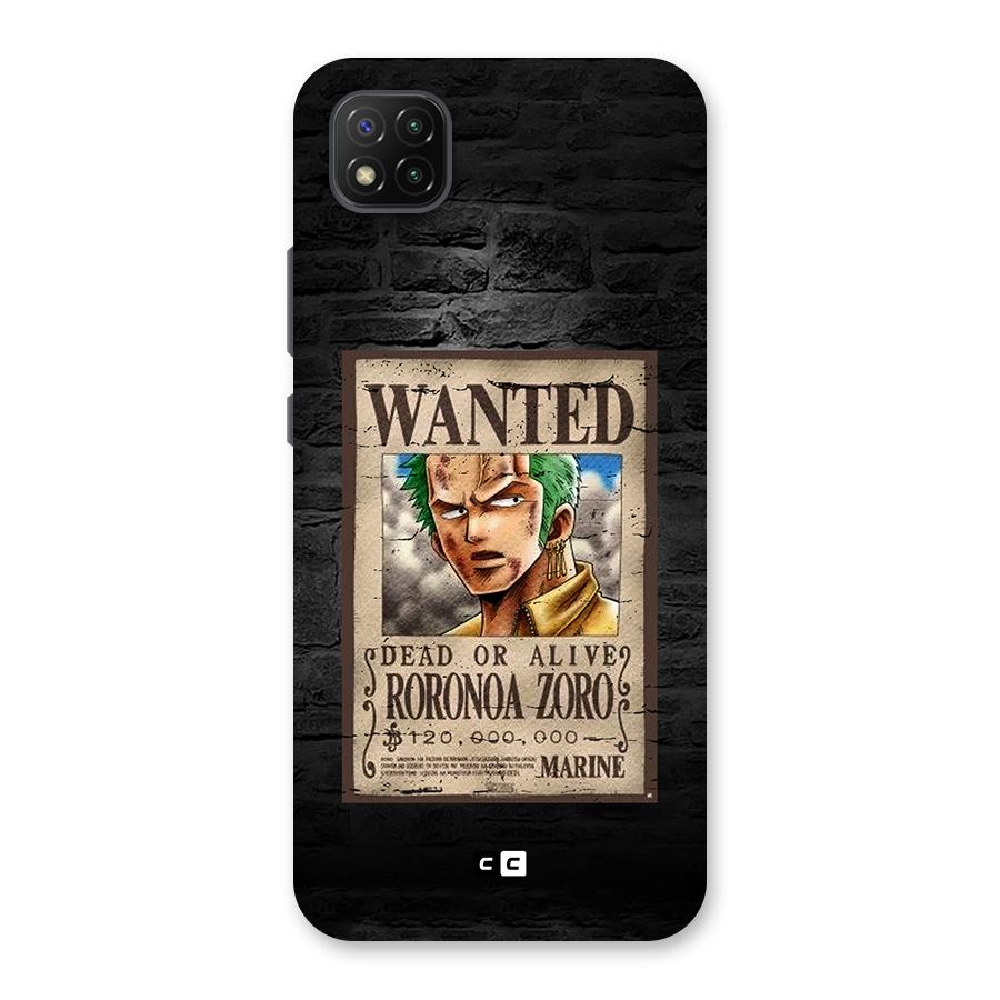 Zoro Wanted Back Case for Poco C3