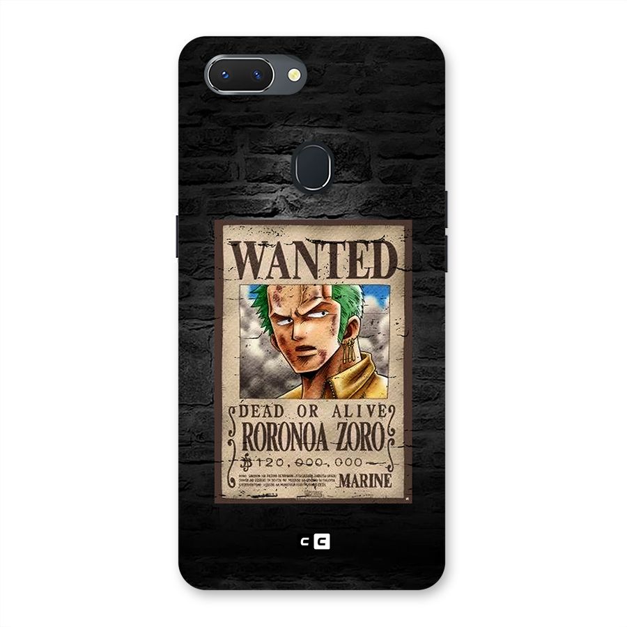 Zoro Wanted Back Case for Realme 2