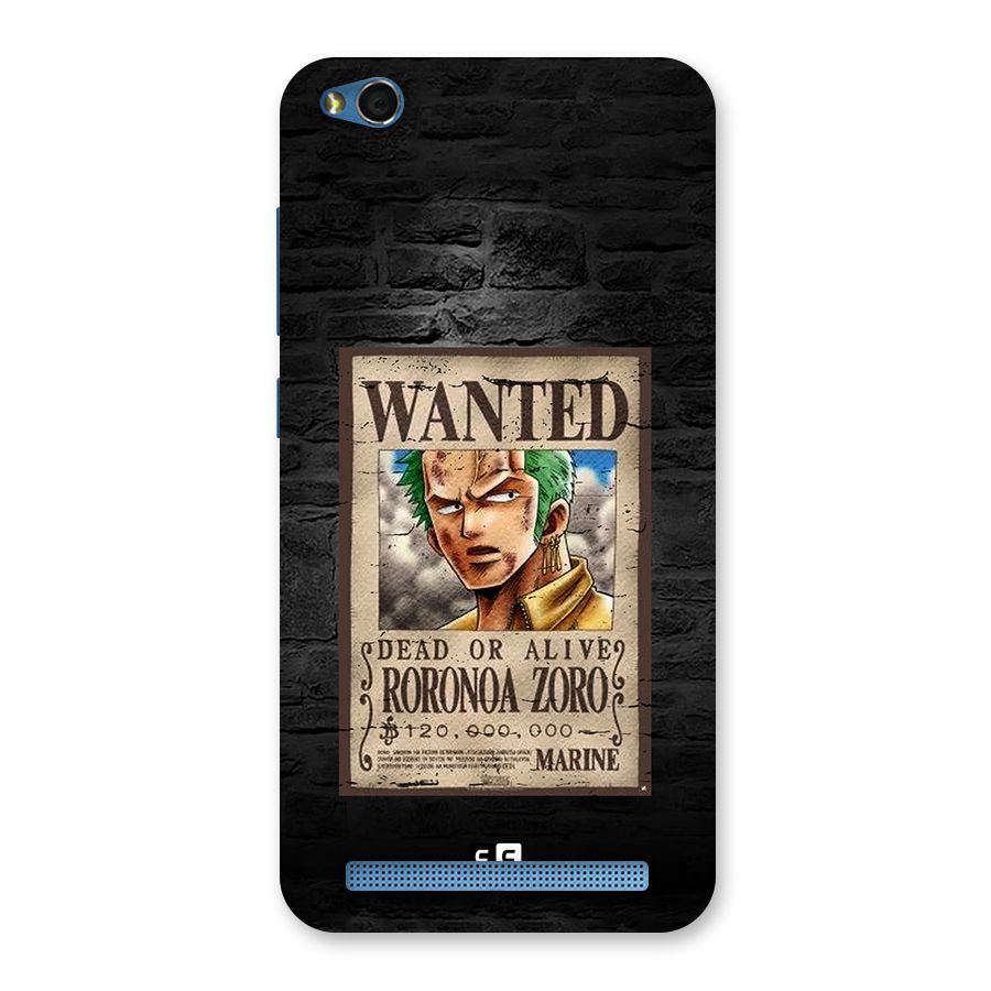 Zoro Wanted Back Case for Redmi 5A