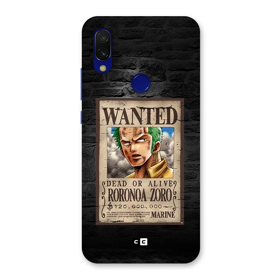 Zoro Wanted Back Case for Redmi 7