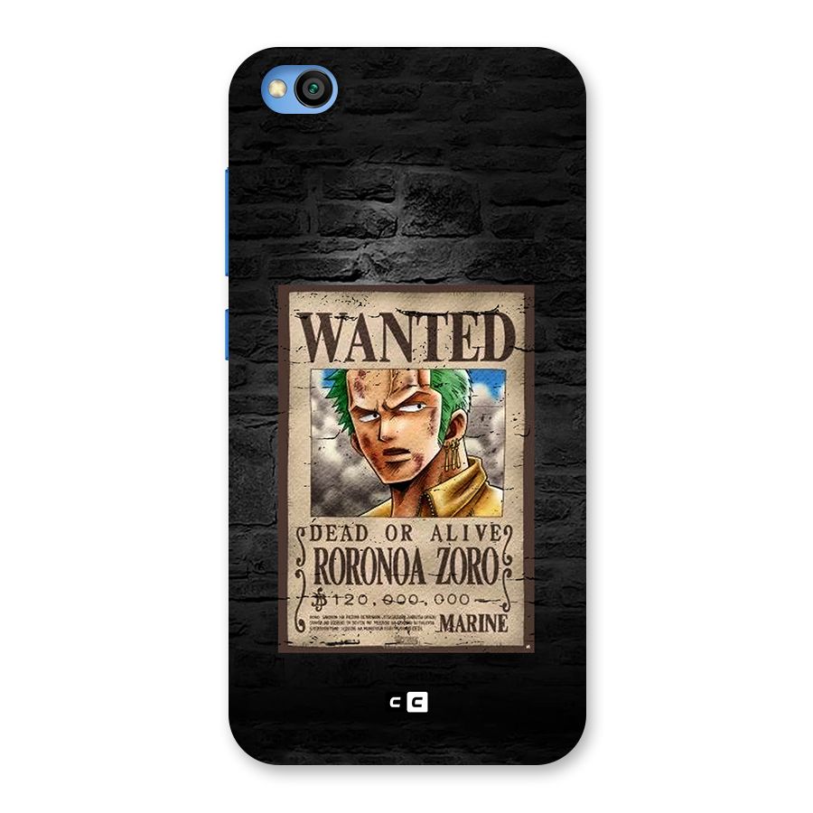 Zoro Wanted Back Case for Redmi Go