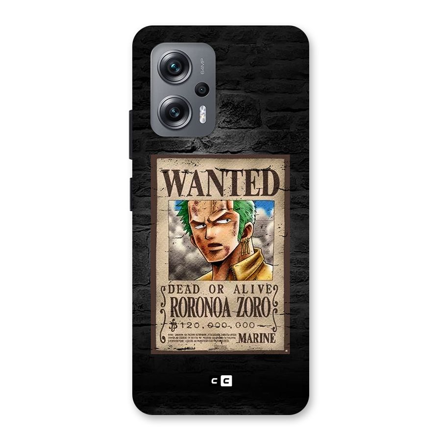 Zoro Wanted Back Case for Redmi K50i
